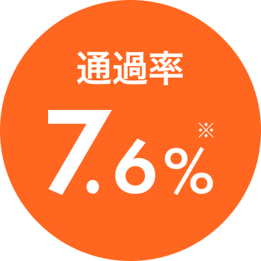 講師採用通過率7.6%